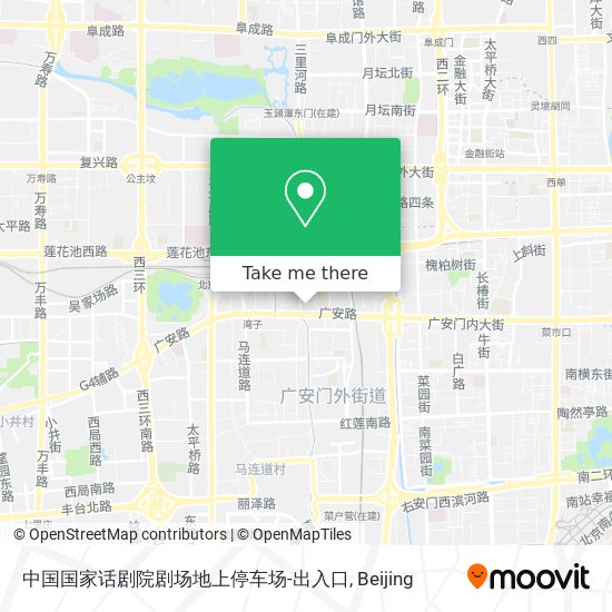 中国国家话剧院剧场地上停车场-出入口 map