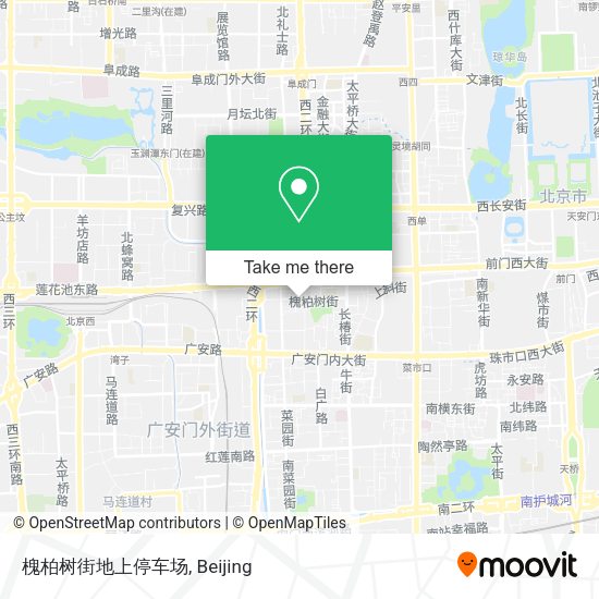 槐柏树街地上停车场 map