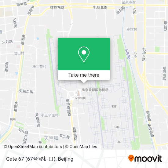Gate 67 (67号登机口) map