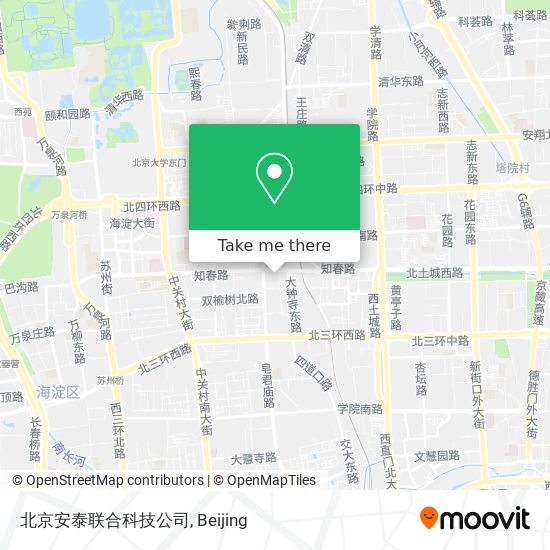 北京安泰联合科技公司 map