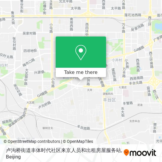 卢沟桥街道丰体时代社区来京人员和出租房屋服务站 map
