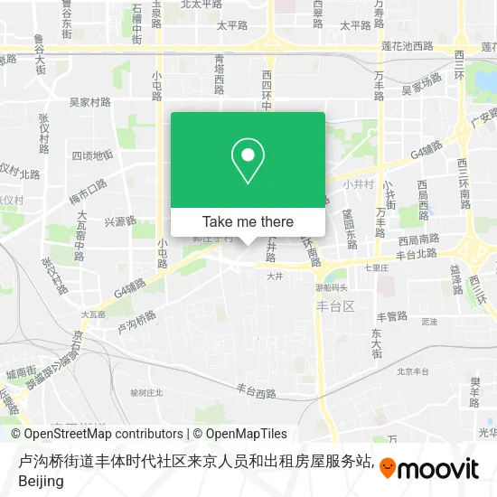 卢沟桥街道丰体时代社区来京人员和出租房屋服务站 map