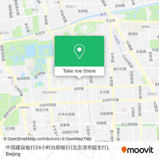 中国建设银行24小时自助银行(北京清华园支行) map