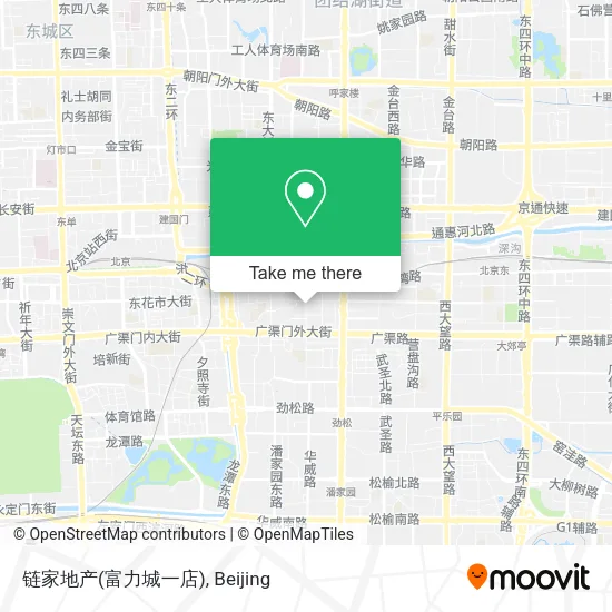 链家地产(富力城一店) map