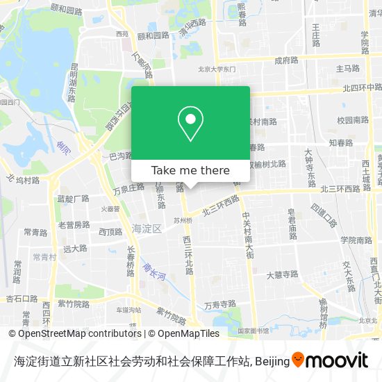 海淀街道立新社区社会劳动和社会保障工作站 map