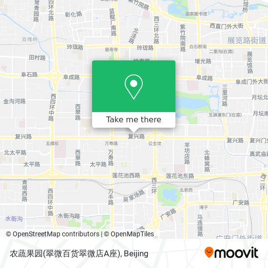 农蔬果园(翠微百货翠微店A座) map