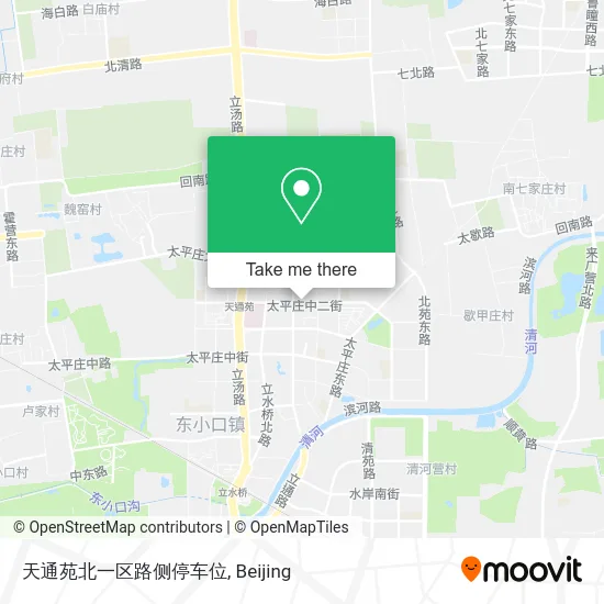 天通苑北一区路侧停车位 map