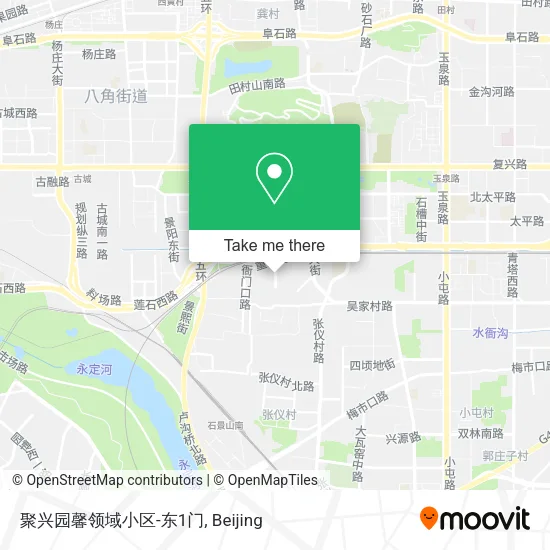 聚兴园馨领域小区-东1门 map