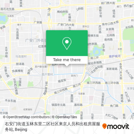 右安门街道玉林东里二区社区来京人员和出租房屋服务站 map