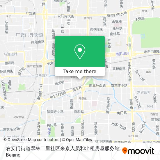 右安门街道翠林二里社区来京人员和出租房屋服务站 map