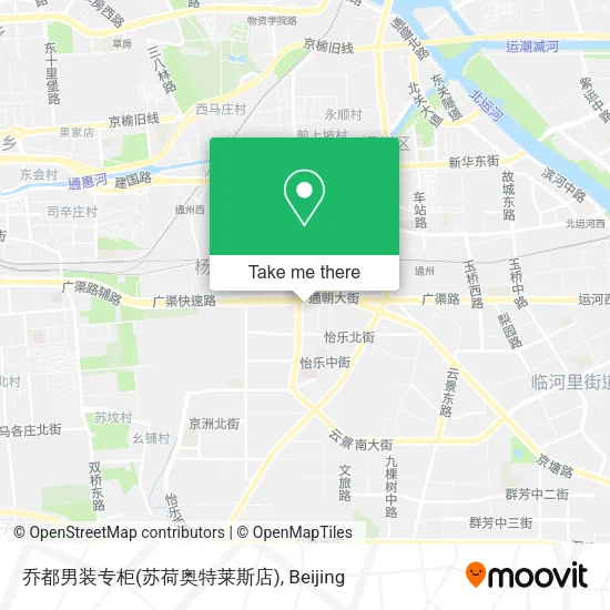 乔都男装专柜(苏荷奥特莱斯店) map
