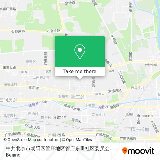 中共北京市朝阳区管庄地区管庄东里社区委员会 map