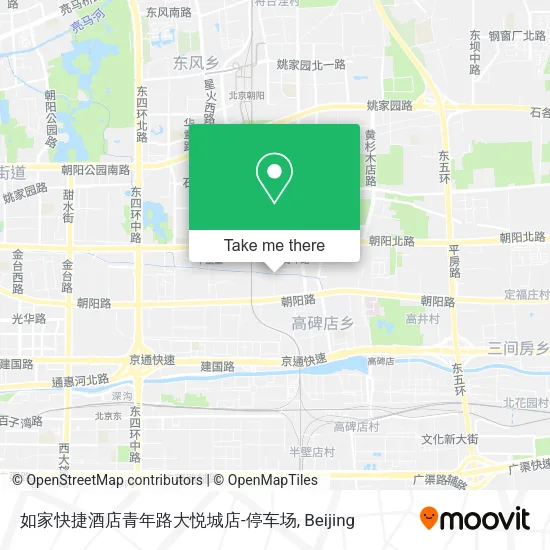 如家快捷酒店青年路大悦城店-停车场 map