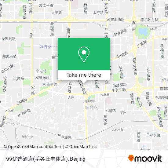 99优选酒店(岳各庄丰体店) map