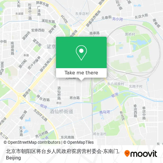 北京市朝阳区将台乡人民政府驼房营村委会-东南门 map