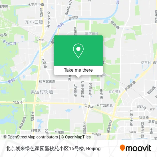 北京朝来绿色家园赢秋苑小区15号楼 map