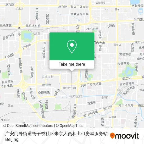 广安门外街道鸭子桥社区来京人员和出租房屋服务站 map