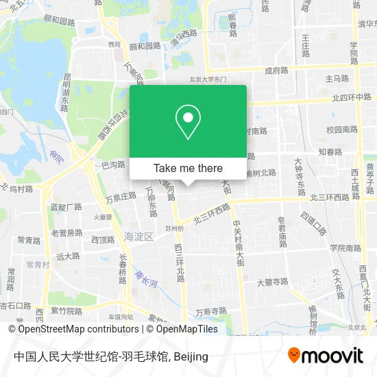 中国人民大学世纪馆-羽毛球馆 map