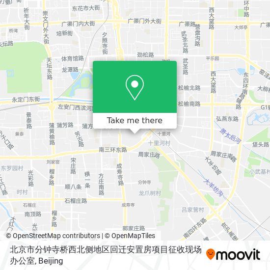 北京市分钟寺桥西北侧地区回迁安置房项目征收现场办公室 map