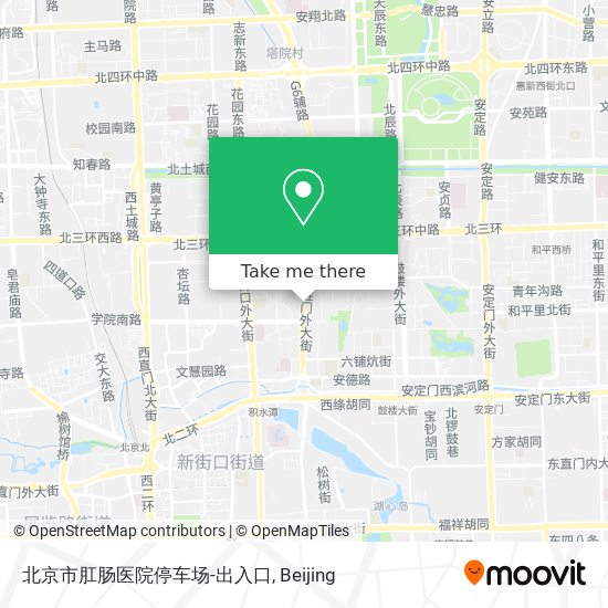 北京市肛肠医院停车场-出入口 map