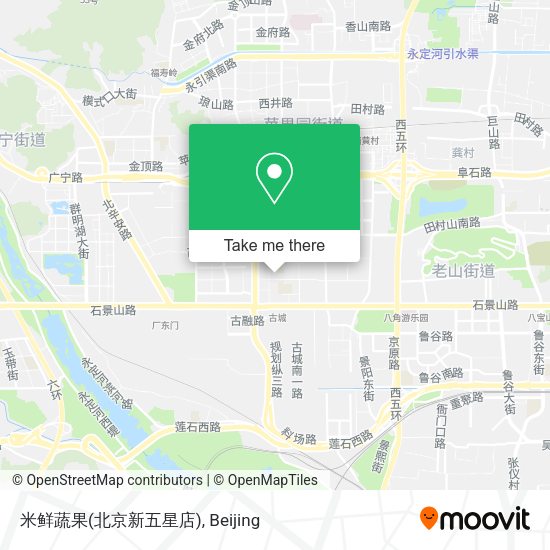 米鲜蔬果(北京新五星店) map