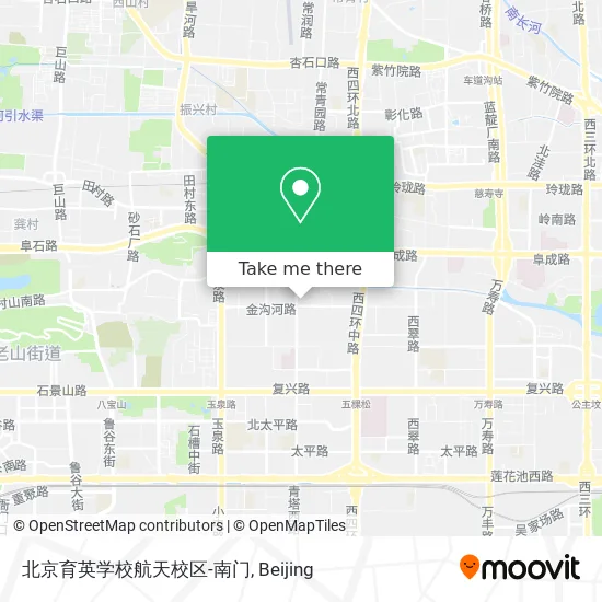 北京育英学校航天校区-南门 map