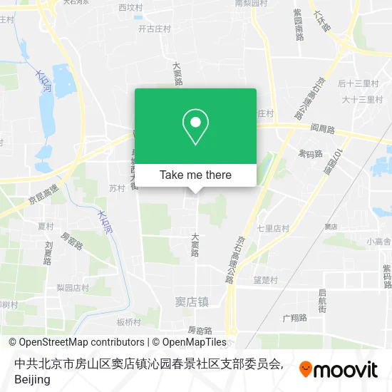 中共北京市房山区窦店镇沁园春景社区支部委员会 map