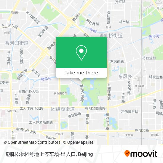 朝阳公园4号地上停车场-出入口 map