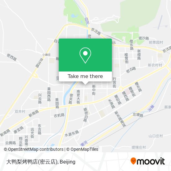 大鸭梨烤鸭店(密云店) map