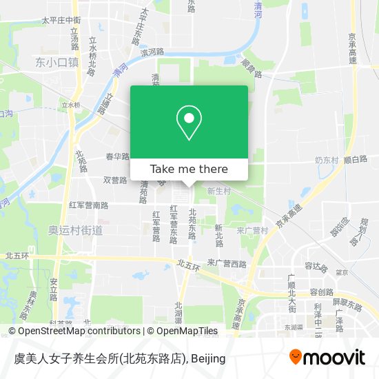 How To Get To 虞美人女子养生会所 北苑东路店 In 来广营地区by Bus Or Metro