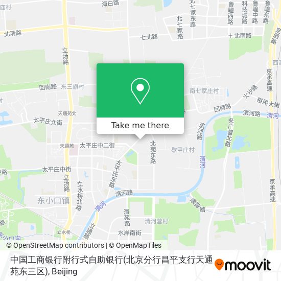 中国工商银行附行式自助银行(北京分行昌平支行天通苑东三区) map