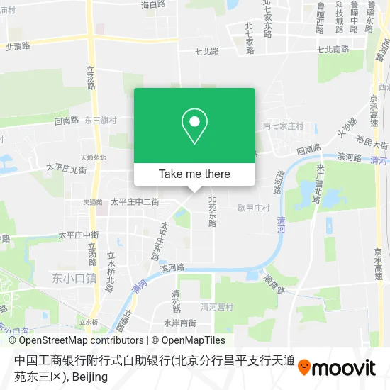 中国工商银行附行式自助银行(北京分行昌平支行天通苑东三区) map