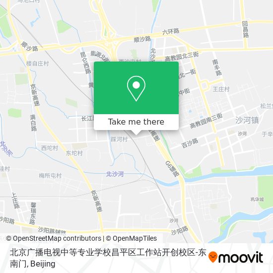北京广播电视中等专业学校昌平区工作站开创校区-东南门 map