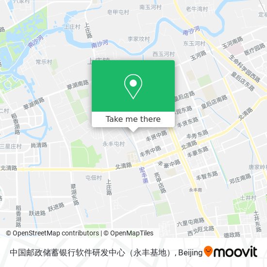 中国邮政储蓄银行软件研发中心（永丰基地） map