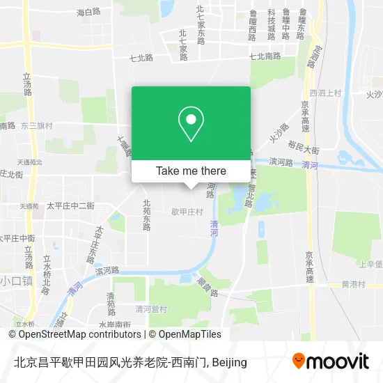 北京昌平歇甲田园风光养老院-西南门 map