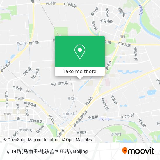 专14路(马南里-地铁善各庄站) map