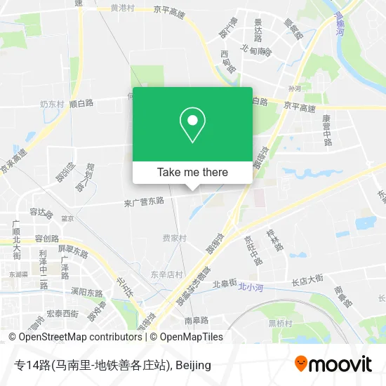 专14路(马南里-地铁善各庄站) map