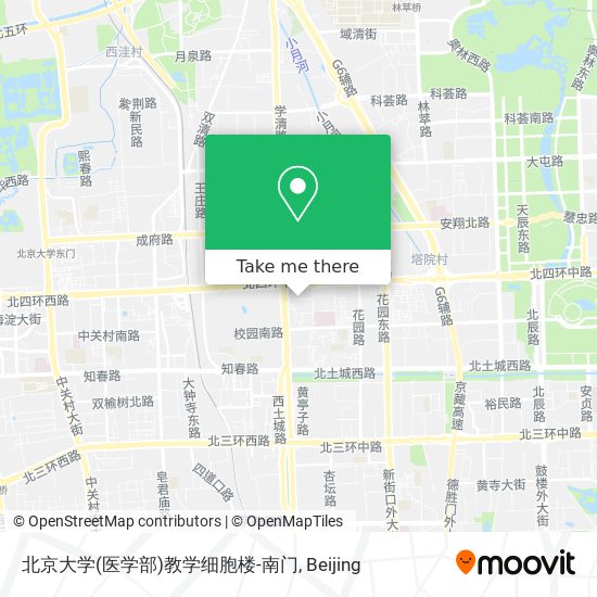 北京大学(医学部)教学细胞楼-南门 map