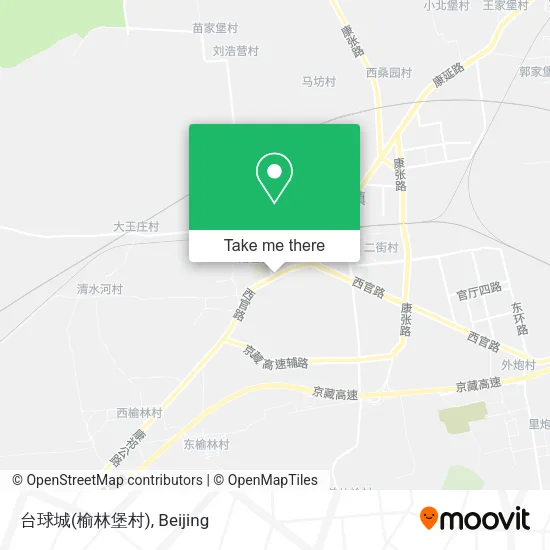 台球城(榆林堡村) map