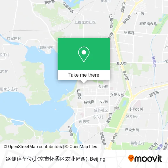 路侧停车位(北京市怀柔区农业局西) map