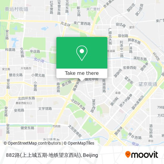 882路(上上城五期-地铁望京西站) map
