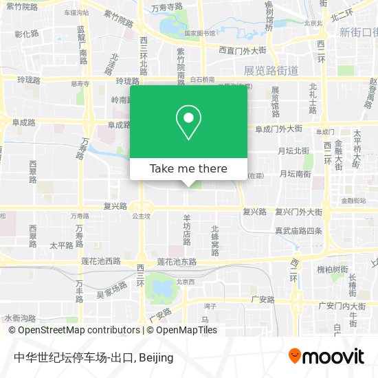 中华世纪坛停车场-出口 map