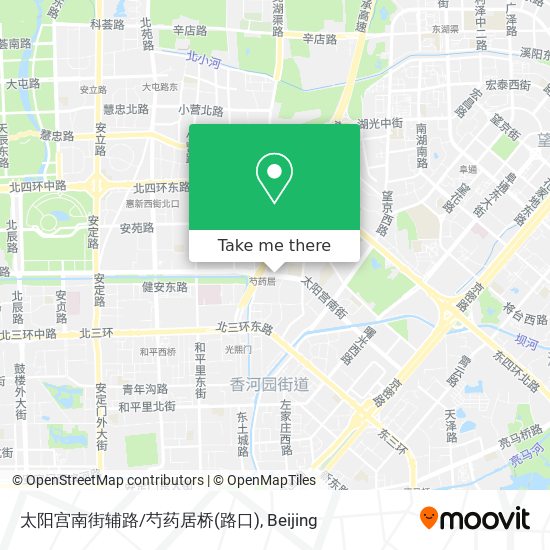 太阳宫南街辅路/芍药居桥(路口) map