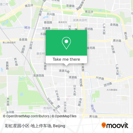 彩虹星园小区-地上停车场 map