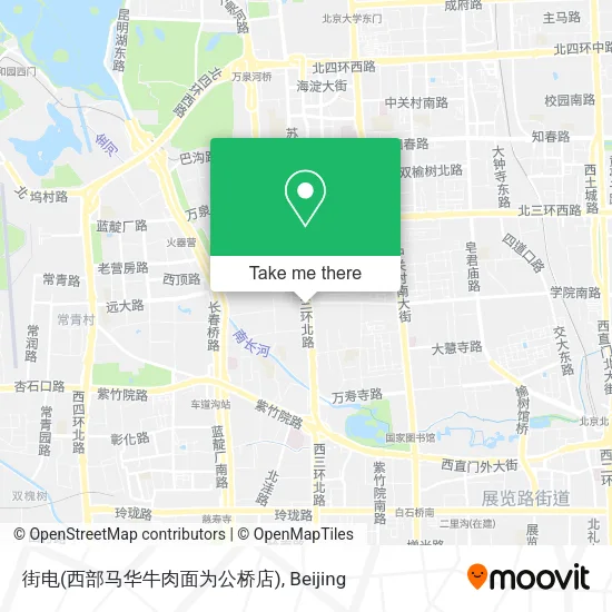 街电(西部马华牛肉面为公桥店) map