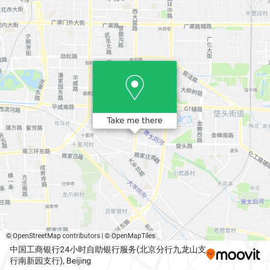 中国工商银行24小时自助银行服务(北京分行九龙山支行南新园支行) map