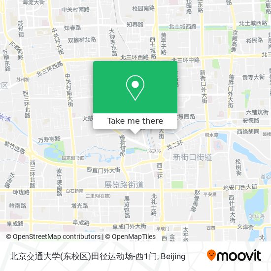 北京交通大学(东校区)田径运动场-西1门 map