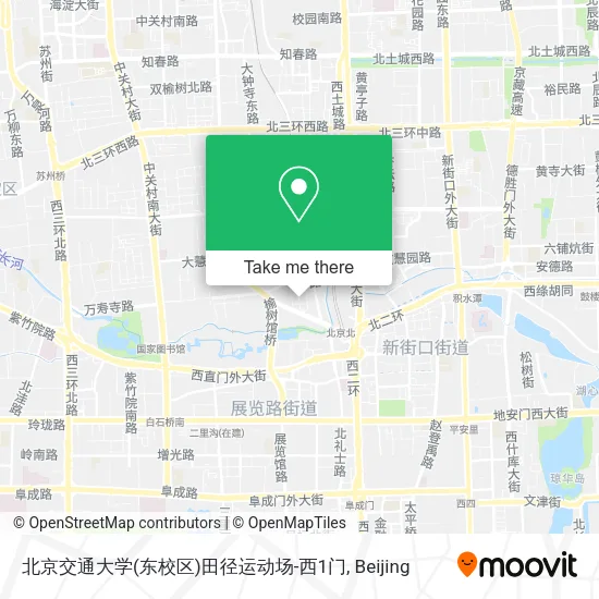 北京交通大学(东校区)田径运动场-西1门 map