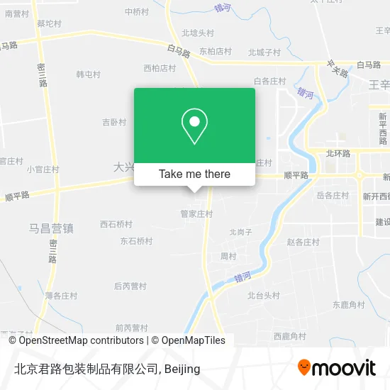 北京君路包装制品有限公司 map