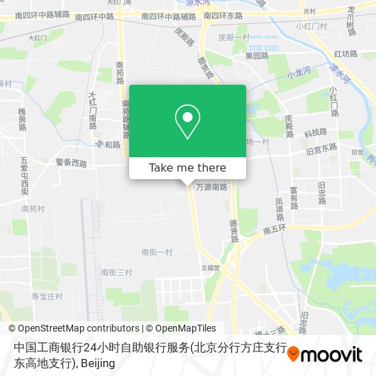 中国工商银行24小时自助银行服务(北京分行方庄支行东高地支行) map